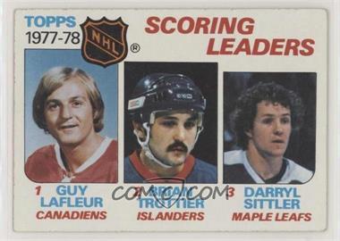 1978-79 Topps - [Base] #65 - Leaders - Bryan Trottier, Darryl Sittler, Guy Lafleur [Good to VG‑EX]