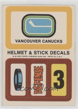 1978-79 Topps - Stickers #_VACA - Vancouver Canucks Team