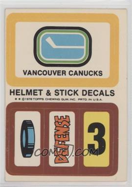 1978-79 Topps - Stickers #_VACA - Vancouver Canucks Team