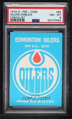 1979-80 O-Pee-Chee - [Base] #82 - Edmonton Oilers Team [PSA 8 NM‑MT]