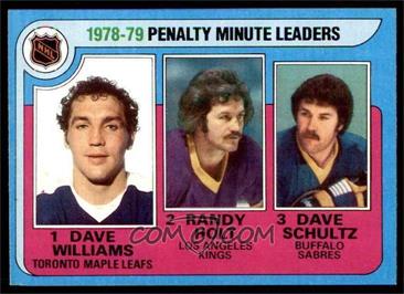 1979-80 Topps - [Base] #4 - League Leaders - Dave Williams, Randy Holt, Dave Schultz [NM MT]