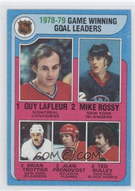 1979-80 Topps - [Base] #7 - League Leaders - Guy Lafleur, Mike Bossy, Bryan Trottier, Jean Pronovost, Ted Bulley