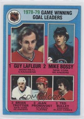 1979-80 Topps - [Base] #7 - League Leaders - Guy Lafleur, Mike Bossy, Bryan Trottier, Jean Pronovost, Ted Bulley