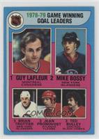 League Leaders - Guy Lafleur, Mike Bossy, Bryan Trottier, Jean Pronovost, Ted B…