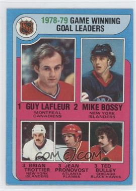 1979-80 Topps - [Base] #7 - League Leaders - Guy Lafleur, Mike Bossy, Bryan Trottier, Jean Pronovost, Ted Bulley