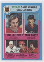 League Leaders - Guy Lafleur, Mike Bossy, Bryan Trottier, Jean Pronovost, Ted B…