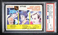 League Leaders - Wayne Gretzky, Marcel Dionne, Guy Lafleur [PSA 8 NM&…