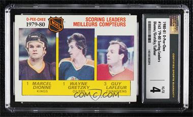 1980-81 O-Pee-Chee - [Base] #163 - League Leaders - Marcel Dionne, Wayne Gretzky, Guy Lafleur [CSG 4 VG/Ex+]