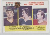 League Leaders - Marcel Dionne, Wayne Gretzky, Guy Lafleur