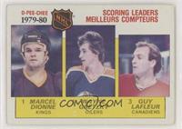 League Leaders - Marcel Dionne, Wayne Gretzky, Guy Lafleur