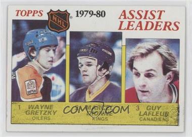 1980-81 Topps - [Base] - Scratched #162 - NHL Assist Leaders (Wayne Gretzky, Marcel Dionne, Guy Lafleur)