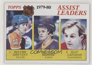 1980-81 Topps - [Base] - Scratched #162 - NHL Assist Leaders (Wayne Gretzky, Marcel Dionne, Guy Lafleur)