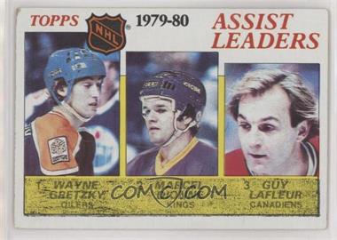 1980-81 Topps - [Base] - Scratched #162 - NHL Assist Leaders (Wayne Gretzky, Marcel Dionne, Guy Lafleur)