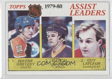 1980-81 Topps - [Base] - Scratched #162 - NHL Assist Leaders (Wayne Gretzky, Marcel Dionne, Guy Lafleur)