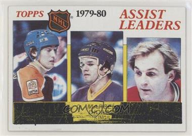 1980-81 Topps - [Base] - Scratched #162 - NHL Assist Leaders (Wayne Gretzky, Marcel Dionne, Guy Lafleur)