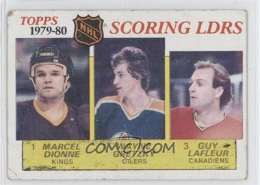 1980-81 Topps - [Base] - Scratched #163 - Marcel Dionne, Wayne Gretzky, Guy Lafleur [Good to VG‑EX]