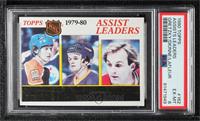 NHL Assist Leaders (Wayne Gretzky, Marcel Dionne, Guy Lafleur) [PSA 6 …