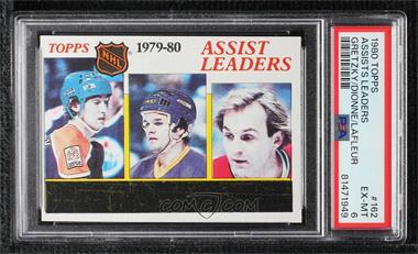 1980-81 Topps - [Base] #162 - NHL Assist Leaders (Wayne Gretzky, Marcel Dionne, Guy Lafleur) [PSA 6 EX‑MT]