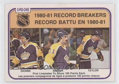 1981-82 O-Pee-Chee - [Base] #391 - Marcel Dionne, Charlie Simmer, Dave Taylor