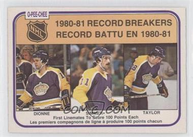 1981-82 O-Pee-Chee - [Base] #391 - Marcel Dionne, Charlie Simmer, Dave Taylor