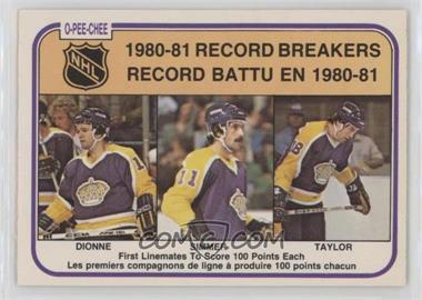 1981-82 O-Pee-Chee - [Base] #391 - Marcel Dionne, Charlie Simmer, Dave Taylor