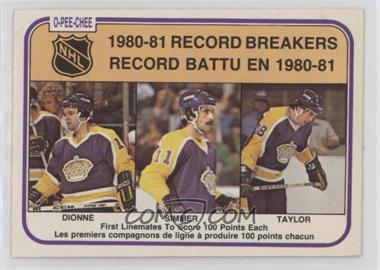 1981-82 O-Pee-Chee - [Base] #391 - Marcel Dionne, Charlie Simmer, Dave Taylor