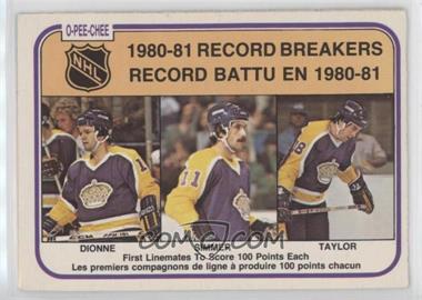 1981-82 O-Pee-Chee - [Base] #391 - Marcel Dionne, Charlie Simmer, Dave Taylor