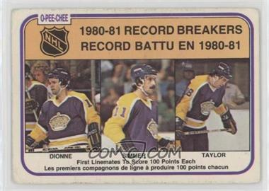 1981-82 O-Pee-Chee - [Base] #391 - Marcel Dionne, Charlie Simmer, Dave Taylor [Good to VG‑EX]
