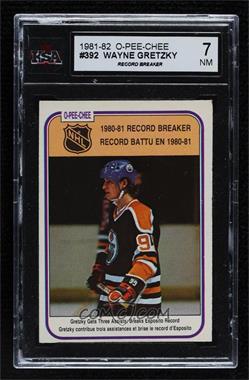 1981-82 O-Pee-Chee - [Base] #392 - Wayne Gretzky [KSA 7 NM]