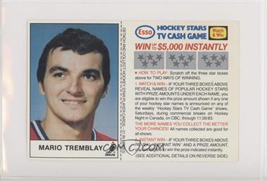 1983-84 ESSO Hockey Stars TV Cash Game - [Base] #_MATR - Mario Tremblay