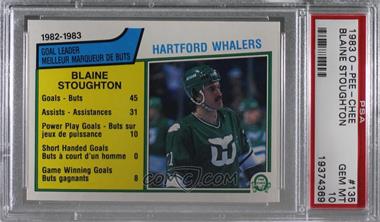 1983-84 O-Pee-Chee - [Base] #135 - Blaine Stoughton [PSA 10 GEM MT]