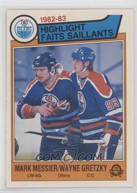 1983-84 O-Pee-Chee - [Base] #23 - Mark Messier, Wayne Gretzky