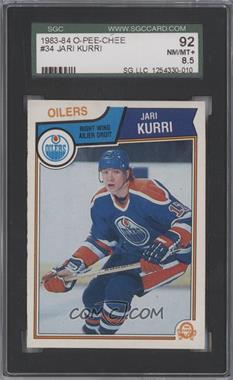 1983-84 O-Pee-Chee - [Base] #34 - Jari Kurri [SGC 92 NM/MT+ 8.5]