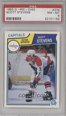 1983-84 O-Pee-Chee - [Base] #376 - Scott Stevens [PSA 8 NM‑MT]