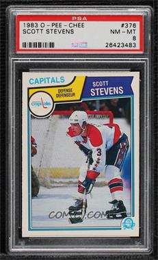 1983-84 O-Pee-Chee - [Base] #376 - Scott Stevens [PSA 8 NM‑MT]