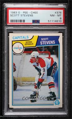 1983-84 O-Pee-Chee - [Base] #376 - Scott Stevens [PSA 8 NM‑MT]