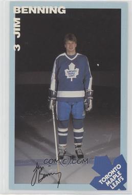 1983-84 Toronto Maple Leafs Team Issue Postcards - [Base] #_JIBE - Jim Benning