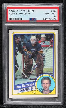 1984-85 O-Pee-Chee - [Base] #18 - Tom Barrasso [PSA 8 NM‑MT]