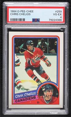 1984-85 O-Pee-Chee - [Base] #259 - Chris Chelios [PSA 4 VG‑EX]