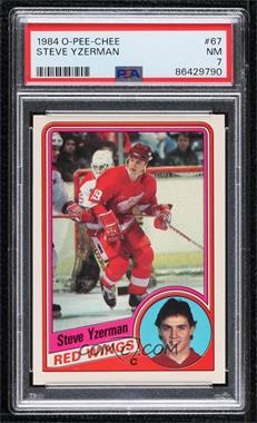 1984-85 O-Pee-Chee - [Base] #67 - Steve Yzerman [PSA 7 NM]