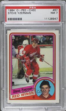 1984-85 O-Pee-Chee - [Base] #67 - Steve Yzerman [PSA 7 NM]