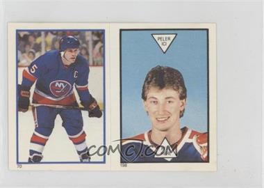 1985-86 O-Pee-Chee Album Stickers - [Base] #70-198 - Denis Potvin, Wayne Gretzky