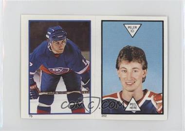 1985-86 O-Pee-Chee Album Stickers - [Base] #70-198 - Denis Potvin, Wayne Gretzky
