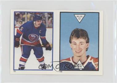 1985-86 O-Pee-Chee Album Stickers - [Base] #70-198 - Denis Potvin, Wayne Gretzky