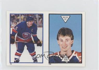 1985-86 O-Pee-Chee Album Stickers - [Base] #70-198 - Denis Potvin, Wayne Gretzky