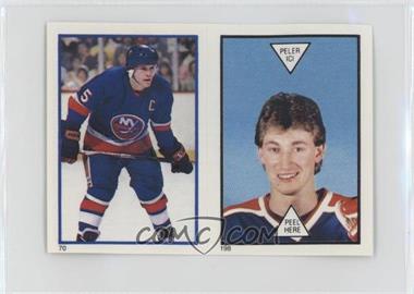 1985-86 O-Pee-Chee Album Stickers - [Base] #70-198 - Denis Potvin, Wayne Gretzky