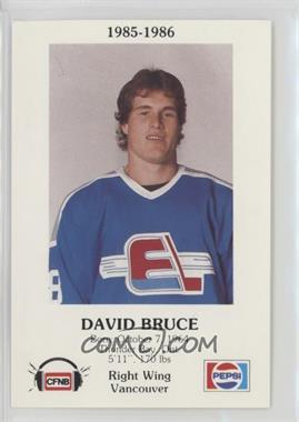 1985-86 Pepsi Fredericton Express Police - [Base] #2 - David Bruce