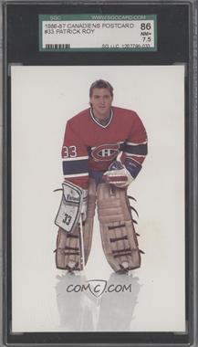1986-87 Montreal Canadiens Team Issue - [Base] #33 - Patrick Roy [SGC 86 NM+ 7.5]