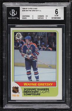 1986-87 O-Pee-Chee - [Base] #260 - Wayne Gretzky [BGS 6 EX‑MT]