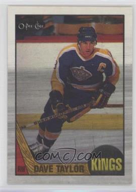 1987-88 O-Pee-Chee - [Base] - Blank Back #118 - Dave Taylor